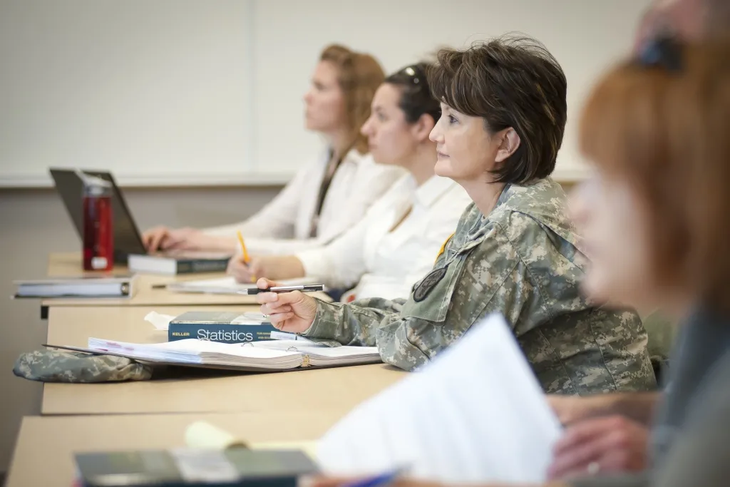 student in classroom